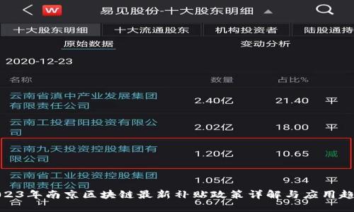 2023年南京区块链最新补贴政策详解与应用趋势